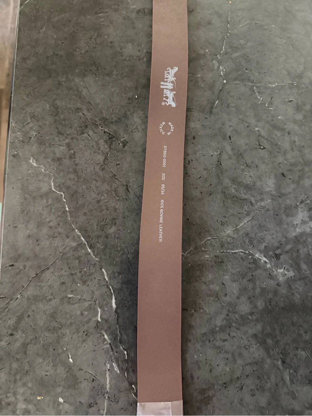 Levi's Brown Leather Belt with Branded Oval Buckle